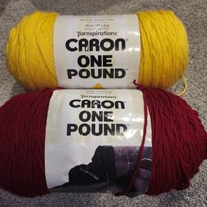 Caron One Pound Yarn Bundle - Yellow and Red